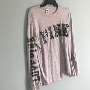 Pink bling campus tee
